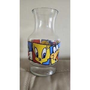 Anchor Hocking Looney Tunes Carafe Glass Bugs Bunny Tweety Bird Taz Cartoon 1994